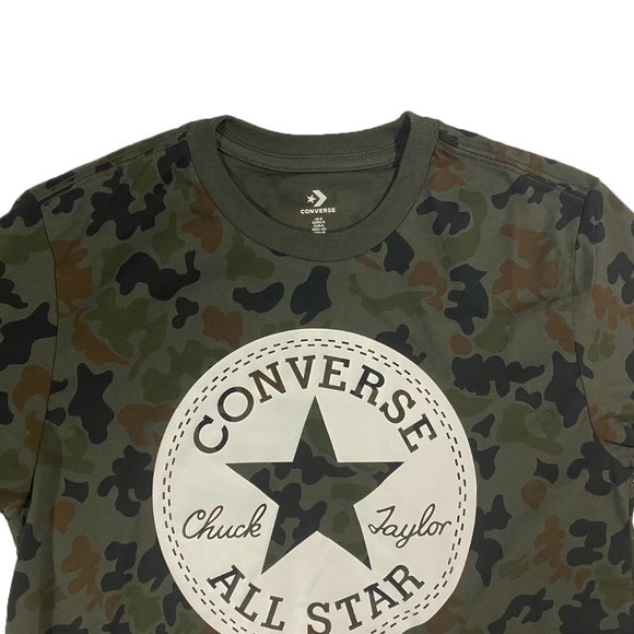 Converse Men's Chuck Patch Short Sleeve T-Shirt Small Camo - Picture 2 of 6